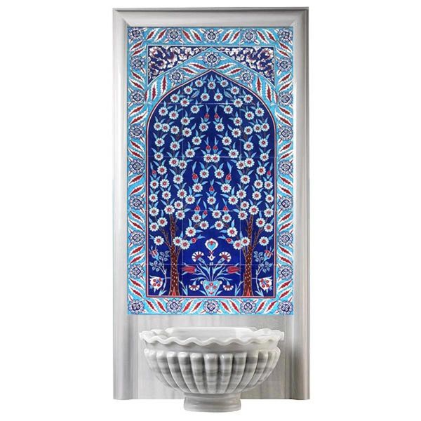 Armada Çini 60X100 Cm Ed 622 Kobalt Hayatağacı Çini Pano