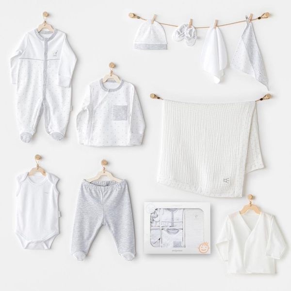 Andywawa AC24721 Newborn Wawa Boys 10 Parça Bebek Hastane Çıkışı
