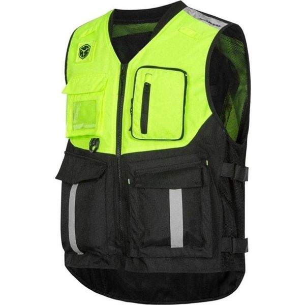 Motoanl Motosiklet Reflektörlü Yelek Gece Gündüz Farkındalık Yeleği Neon 600 D Oxford Kumaş Reflektif Yelek