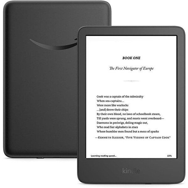 Amazon Siyah Kindle 6 inç 16 GB Reklamlı Basic 2024 E-Kitap Okuyucu