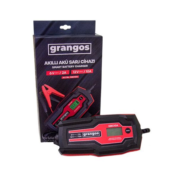Grangos GBC10A 6/12 V 180Ah Akıllı Dijital Akü Şarj ve Bakım Cihazı