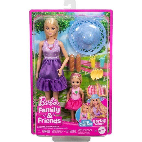 Barbie JBF43 Barbie Malibu ve Chelsea ve Aksesuarları Set