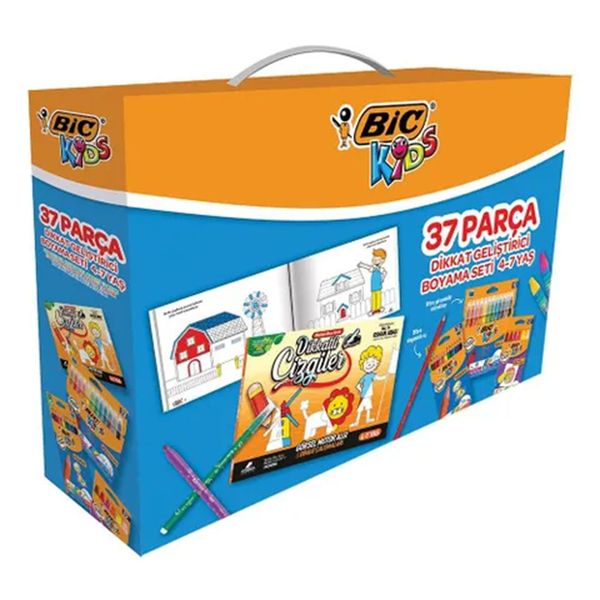 Bic 4-7 Yaş 37 Parça Dikkat Geliştirici Boyama Seti