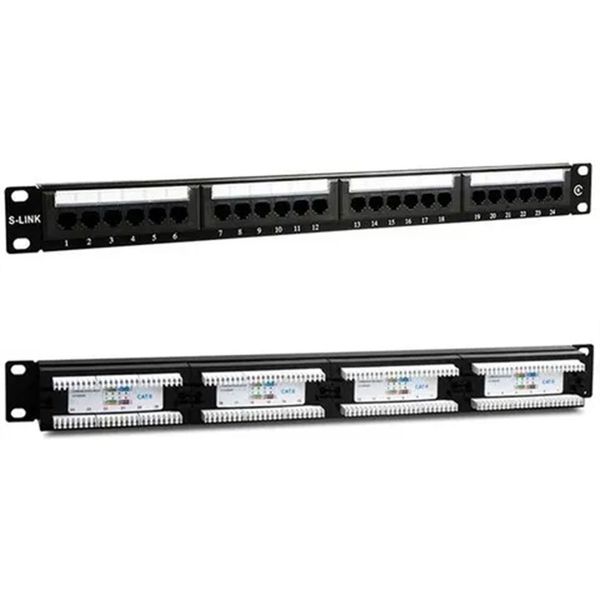 S-Link SL-F624 24 Port UTP CAT6 Siyah Dolu Patch Panel