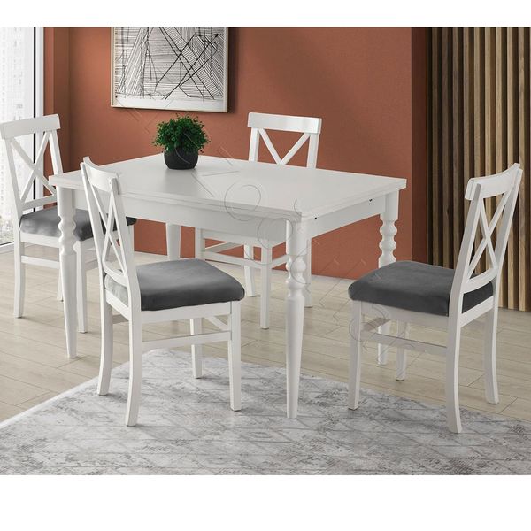 Erezoğulları Didim Alaçatı Açılır 80x120 Mutfak Masa Sandalye Takımı