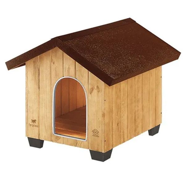 Ferplast 81x102x78 cm L Domus Ahşap Çatılı Köpek Kulübesi