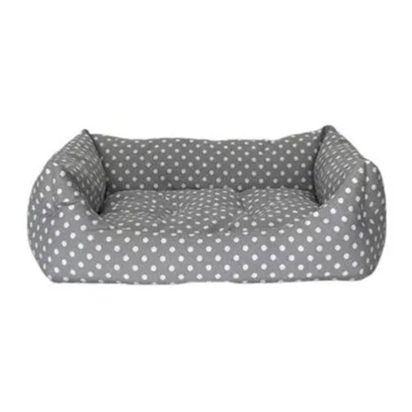 Pet Comfort 60x70 CM Uniform Gri Puantiyeli Köpek Yatağı
