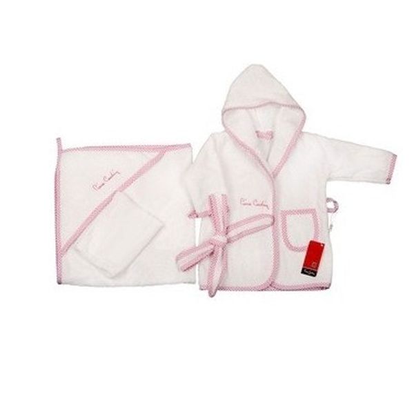 Pierre Cardin PC-15010 Pembe 0-1 Yaş Bornoz Seti