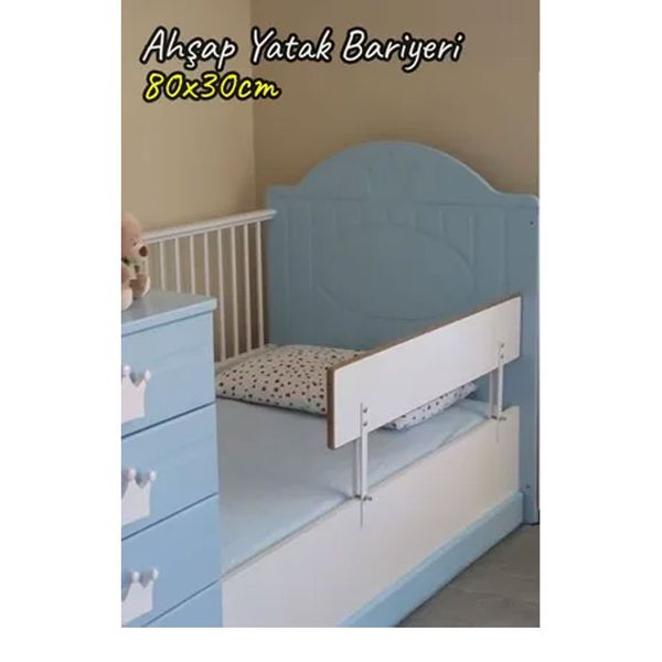 Agubugu Baby AGU-088 8-3 80x30 cm Ahşap Yatak Bariyeri