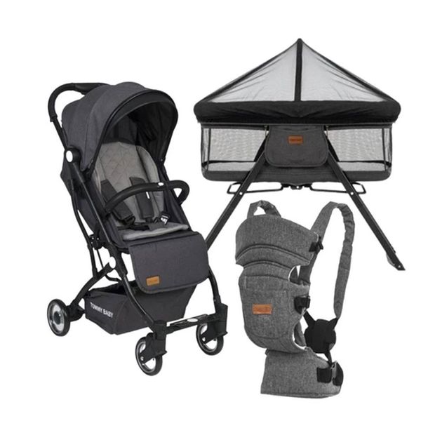 Tommybaby İnci 3'lü Set Kabin Bebek Arabası Katlanır Beşik Kanguru