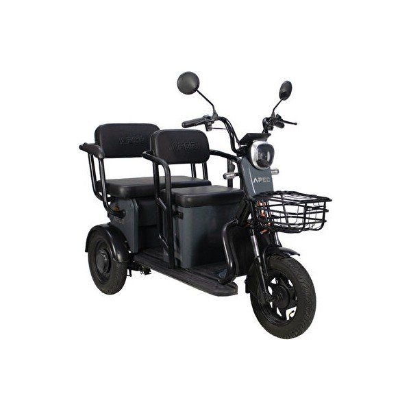 Apec APM5 Metalik Gri Üç Tekerlekli Elektrikli Moped