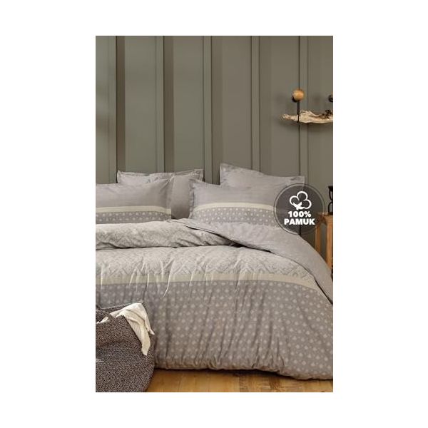 Yataş Amora 160x220 cm Gri Tek Kişilik Nevresim Takımı