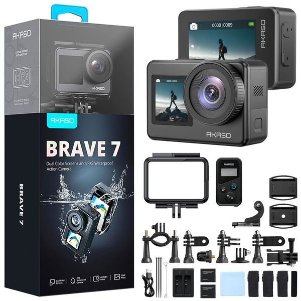 Akaso Brave 7 Aksiyon Kamera + Aksesuar Seti