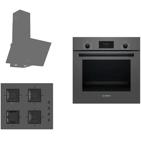 Bosch & Ferre Grigio HBF512BH1T - SS208 - D088 Gri 3'lü Ankastre Set