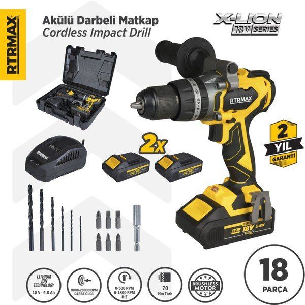 Rtrmax Rtx3010 Şarjlı Darbeli Matkap