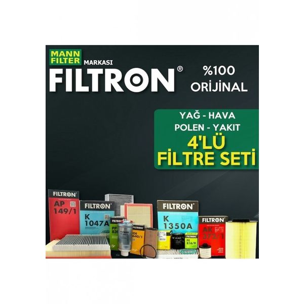 Filtron VW Golf 7 1.6 TDI 2013-2019 4'lü Filtre Bakım Seti