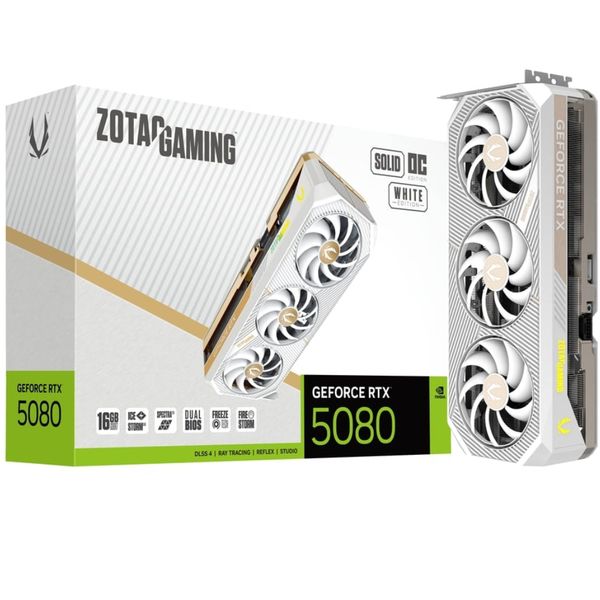 Zotac GeForce RTX 5080 Solid Oc White ZT-B50800Q-10P 16GB GDDR7 Ekran Kartı