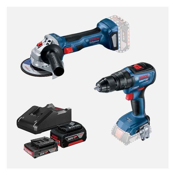 Bosch GWS 180-LI GSB 18V-50 1x2.0 Ah 1x4.0 Ah GAL 18V-40 Makine Seti