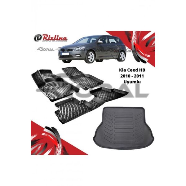 Rizline Kia Ceed HB 2010-2011 Uyumlu Paspas ve Bagaj Havuzu Set