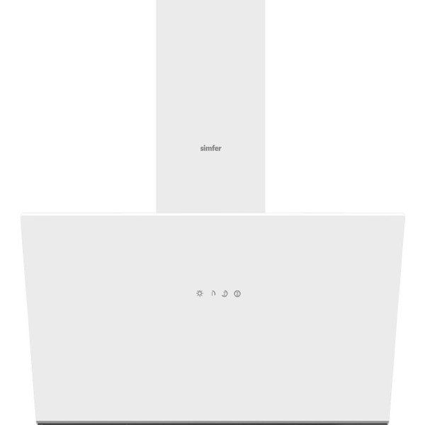 Simfer SD8722 Beyaz 60 cm Eğimli Cam Davlumbaz