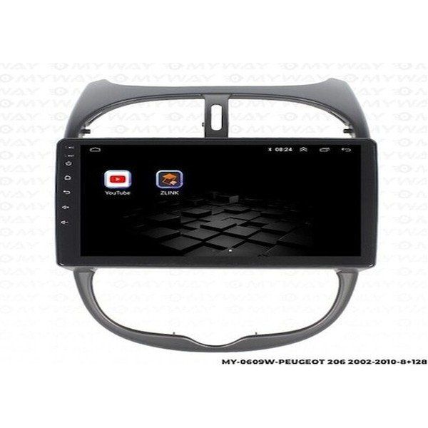 Myway Peugeot 206 8 GB Ram 128 GB HDD Android Multimedya Carplay Navigasyon Ekran