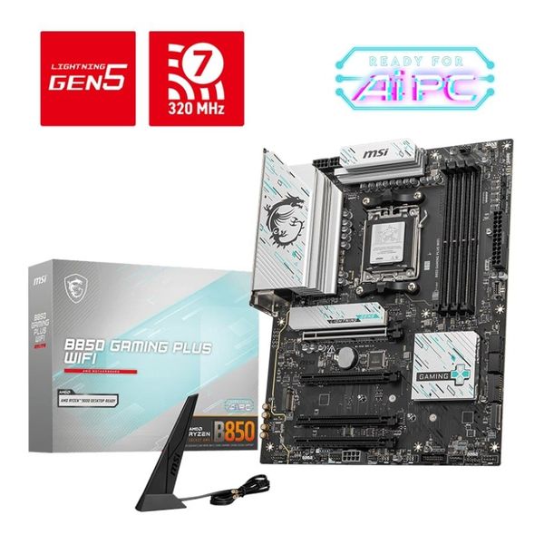 MSI B850 Gaming Plus WiFi AMD AM5 Wi-Fi 7 DDR5 ATX Anakart