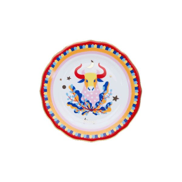 Baci Milano Zodiac Vibe 16 cm Boğa Burcu Pasta Tabağı