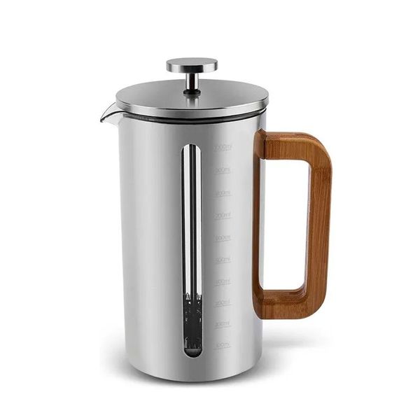 Karaca Poly Wood 1000 ml Kahverengi French Press