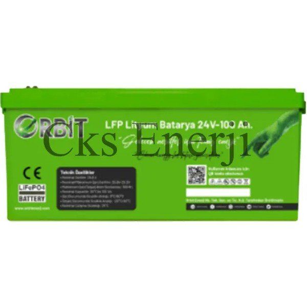 Orbit Lifepo4 Lityum 24 V 100 Ah Kasa Tipi Akü