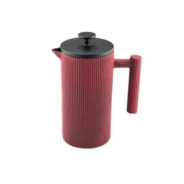 Bambum Linden 800 ml Kırmızı Döküm Demlik French Press
