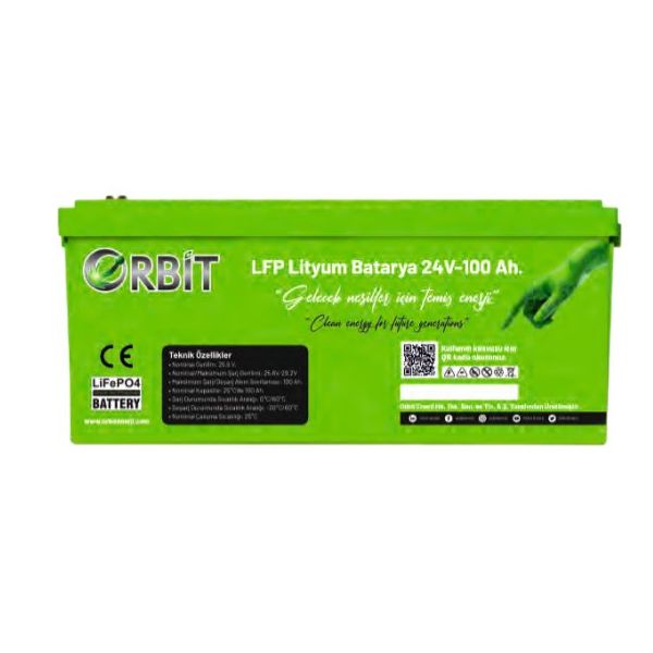 Orbit 24V 100Ah Lifepo4 Marin Bluetooth Lityum Akü