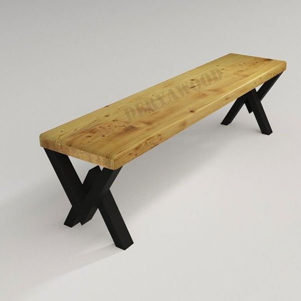 Deryawood Hestia 37x100x45 cm Masif Ahşap Bank
