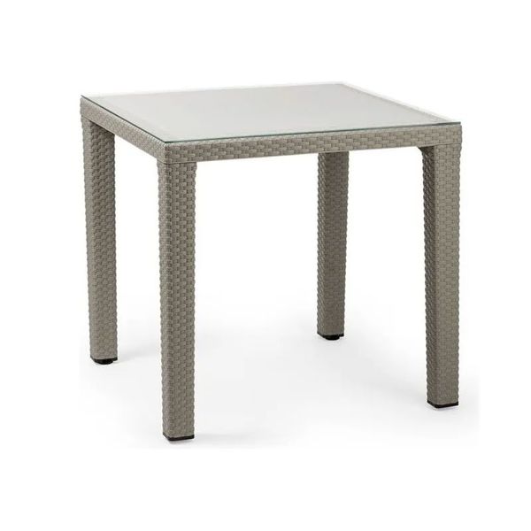 Bintaş Mobilya Vizon Renk Dış Mekan 80x80 cm Bahçe Cafe Masası