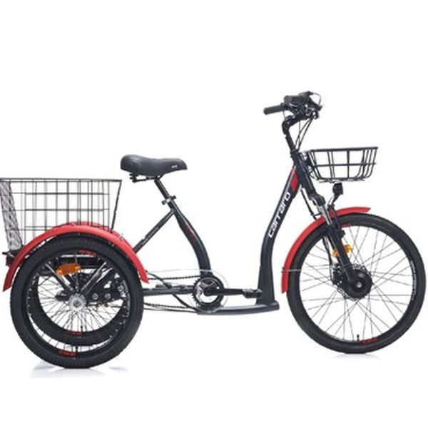 Carraro E-Line ePack 2.1 Unisex 410H Nex-3 HD Mat Siyah Kırmızı Gri Elektrikli Bisiklet