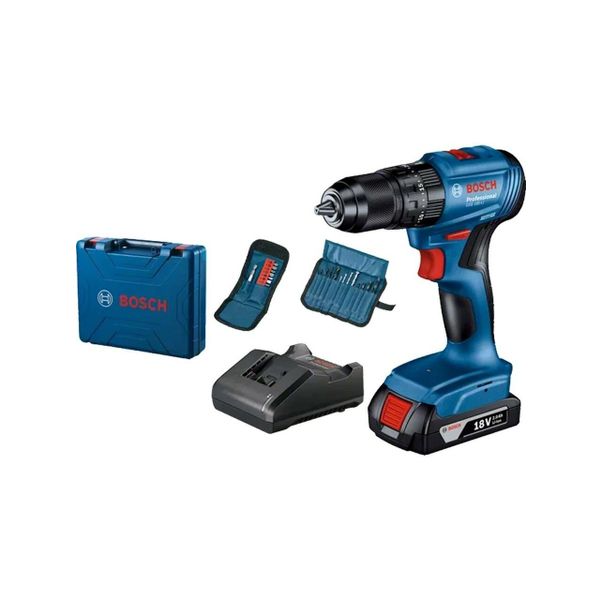 Bosch GSB 185-Li 2 Ah Kömürsüz Darbeli Matkap + 23 Parça Aksesuar Set