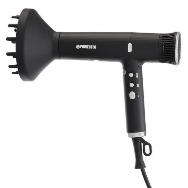 Powertec TR-4444 Süperlux Ionic Siyah Fön Makinası