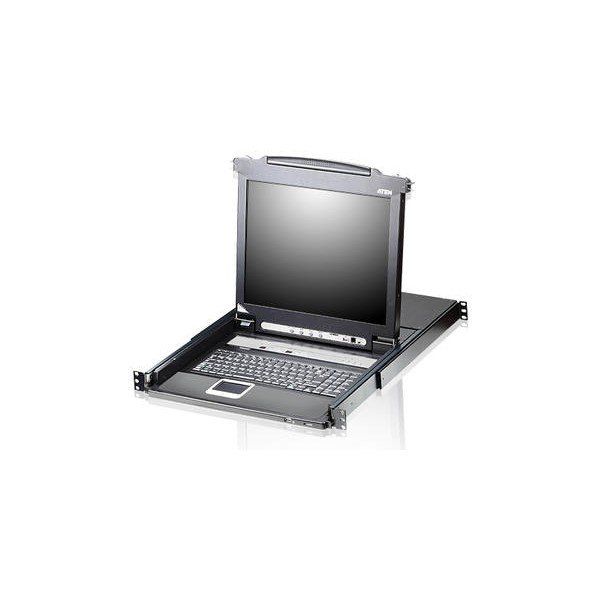 Aten CL5708NT 19 İnç LCD Ekran Türkçe Klavye 8 Port PS2 USB KVM Switch