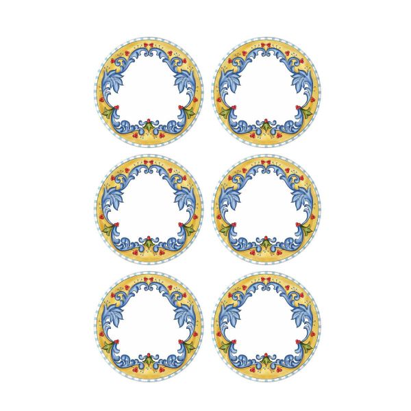 The Mia Limoncello 26 cm 6'lı Servis Tabağı Set