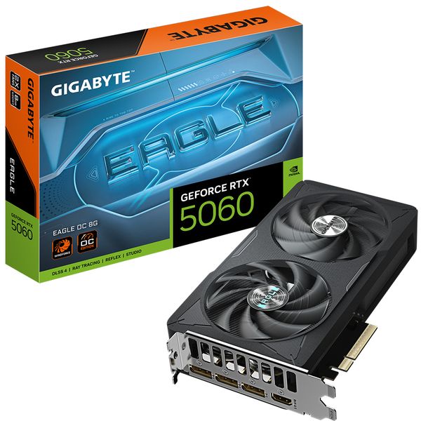 Gigabyte GeForce RTX 5060 Eagle OC GV-N5060EAGLE OC-8GD 8GB GDDR7 Ekran Kartı