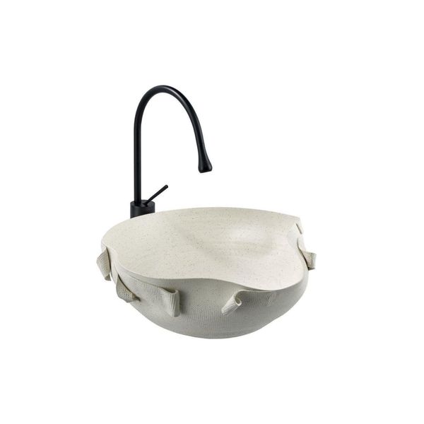 Lena EY-9102 Mat Beyaz Tezgahüstü Lavabo