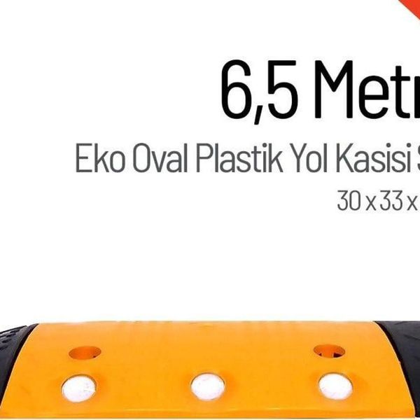 Star Çelik Starçelik 6,5 Metre Eko Oval Plastik Hız Kesici Set Yol Kasisi