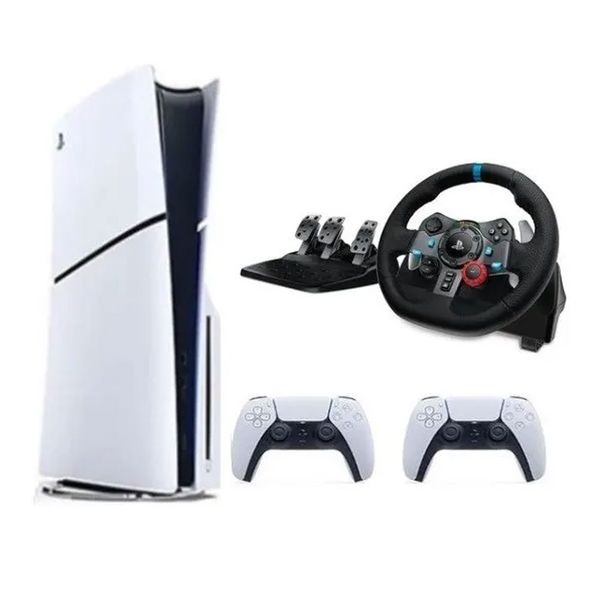 Sony PlayStation 5 Slim CD Oyun Konsolu + 2. DualSense + G29 Driving Force Yarış Direksiyonu