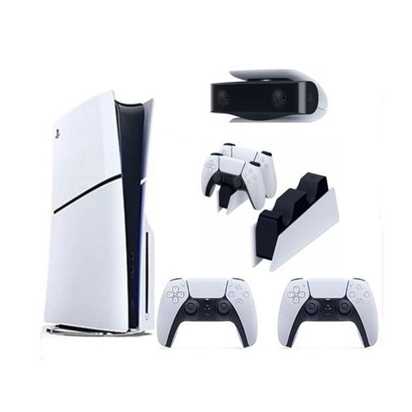 Sony PlayStation 5 Slim CD Edition Oyun Konsolu + 2 DualSense + Şarj İstasyonu + PS5 Kamera