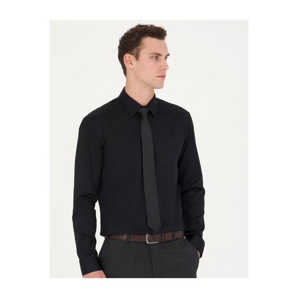 Pierre Cardin 50277146-VR046 Siyah Erkek Gömlek