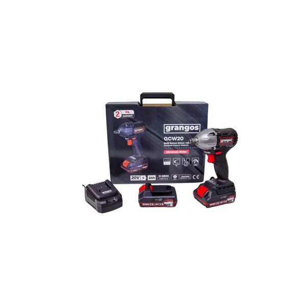 Grangos GCW20-T2 20 V 2 Ah Çift Akülü Somun Sıkma
