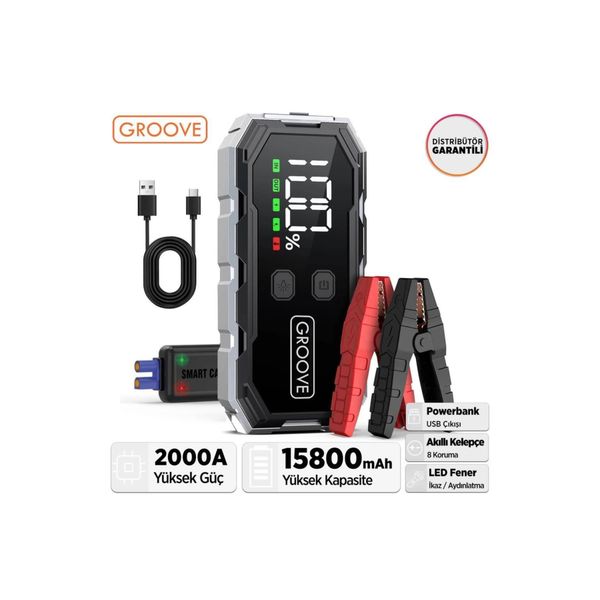 Groove F11 15800 MAH 2000A Taşınabilir Akü Takviye Cihazı