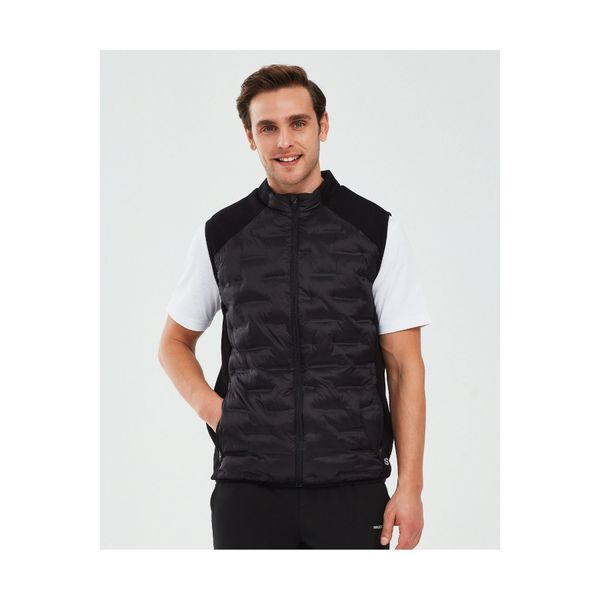Skechers S241154-001 Outerwear M Padded Siyah Günlük Stil Erkek Yelek
