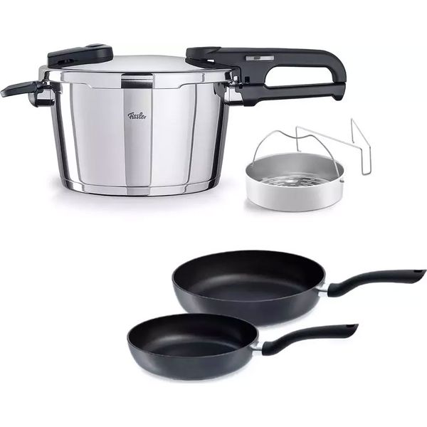 Fissler Vitaquick Edition 6 lt Düdüklü Tencere+Tava Set