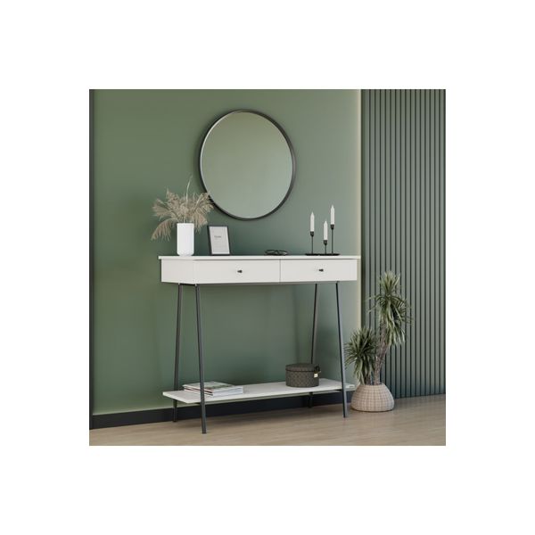 Adore Mobilya Elite 100x89x41 cm Vizon Siyah 2 Çekmeceli Dresuar