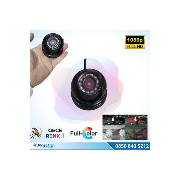 Navistar Araçlar İçin Mini Metal Dome 2 MP Full HD Renkli Geniş Açılı Gece Görüşlü Kamera